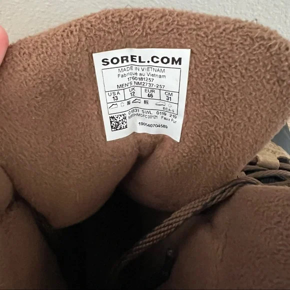 Sorel Men’s Buxton Lace Up Black Delta Noir Winter Boots Size 13 - Picture 7 of 7